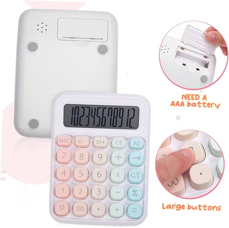 Pink Cute Aesthetic Office Calculator For Desk School And Work Use - Image 4